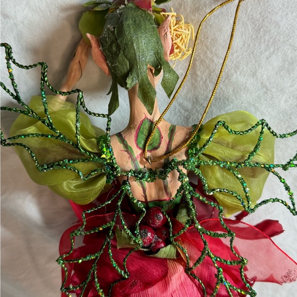 16” Enchanted Woodland Fairy Nymph Pixie Elf Unique Rose Christmas Decor Fairie - Picture 5 of 7